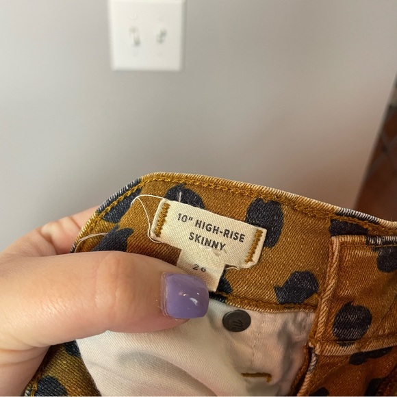 Madewell high rise skinny jean in painted spots - Picture 6 of 7